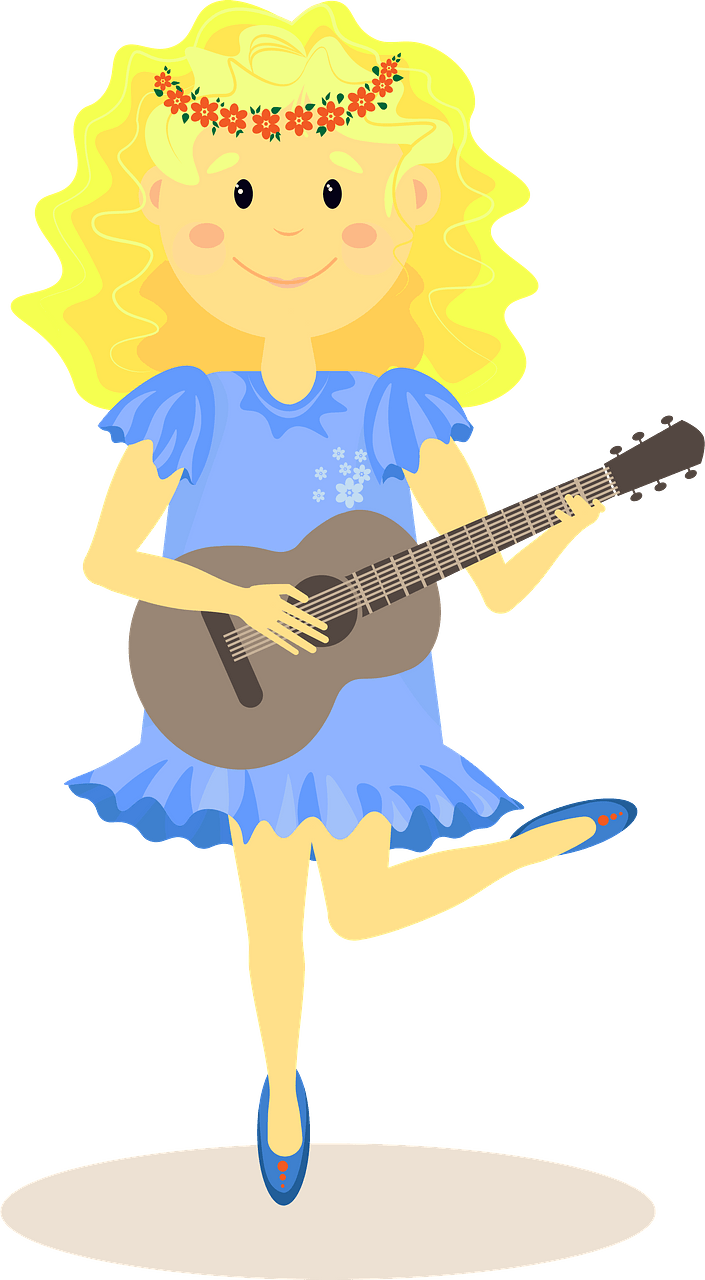 Girl playing guitar