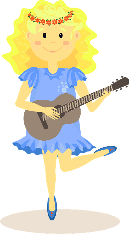 Girl playing guitar