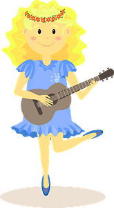 Girl playing guitar