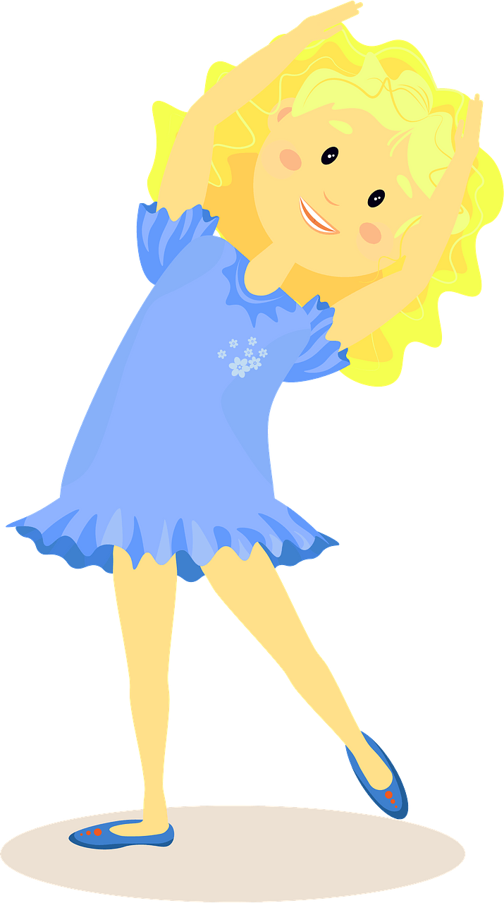 Girl stretching