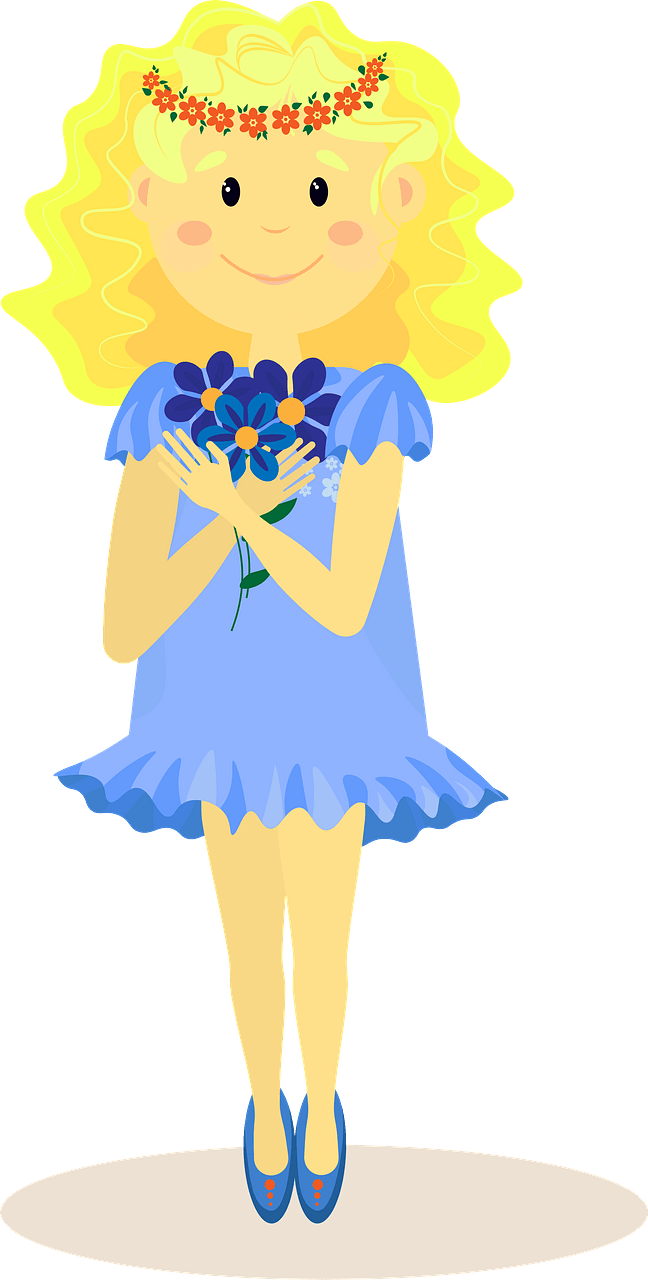Girl with flowers