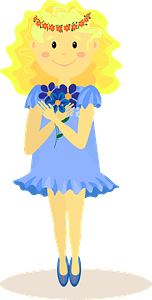 Girl with flowers
