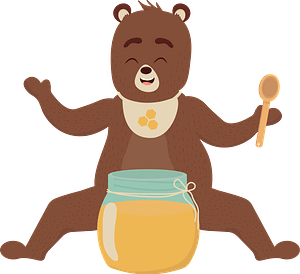 Bear with honey