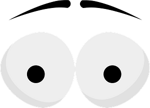 Alarmed eyes
