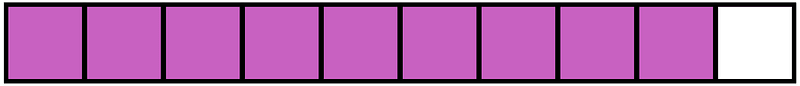 Magenta Rectangle Fraction 9:10