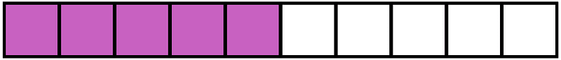 Magenta Rectangle Fraction 5:10
