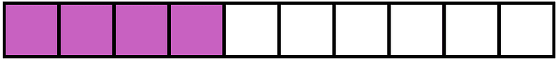 Magenta Rectangle Fraction 4:10