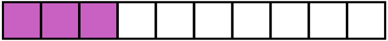 Magenta Rectangle Fraction 3:10