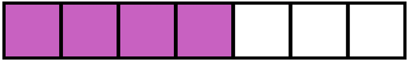 Magenta Rectangle Fraction 4:7