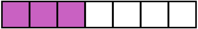 Magenta Rectangle Fraction 3:7