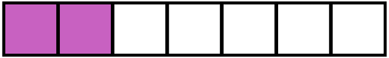 Magenta Rectangle Fraction 2:7