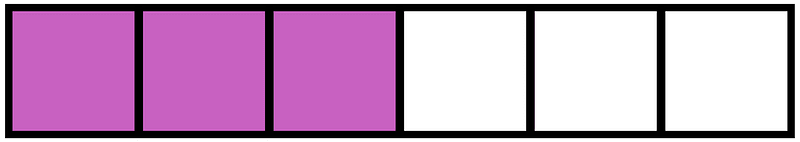 Magenta Rectangle Fraction 3:6