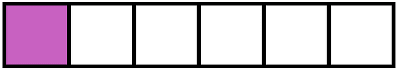 Magenta Rectangle Fraction 1:6