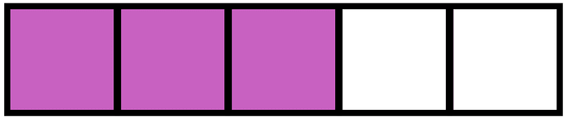 Magenta Rectangle Fraction 3:5