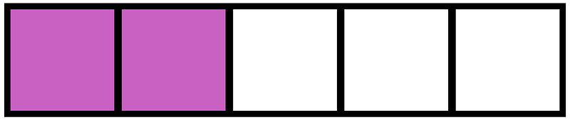 Magenta Rectangle Fraction 2:5