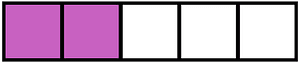 Magenta Rectangle Fraction 2:5