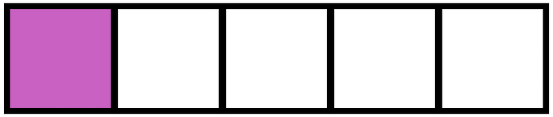 Magenta Rectangle Fraction 1:5