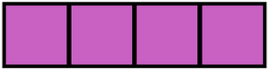 Magenta Rectangle Fraction 4:4