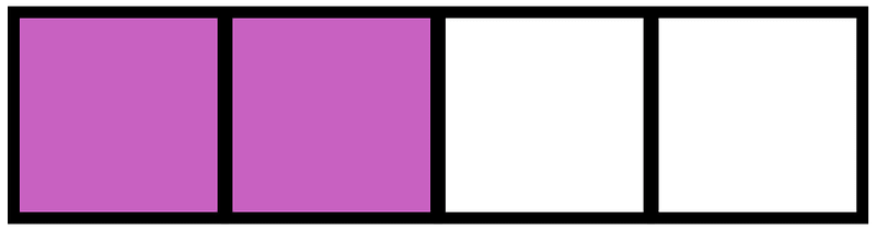 Magenta Rectangle Fraction 2:4