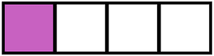 Magenta Rectangle Fraction 1:4