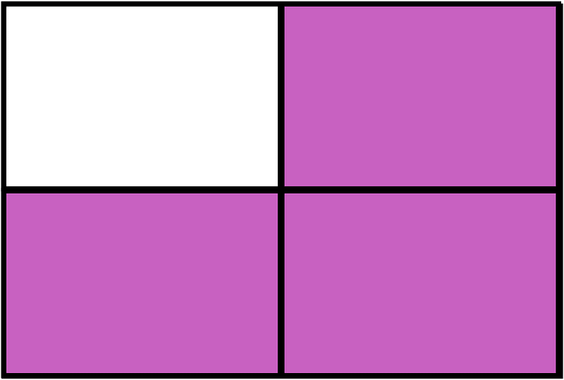 Magenta Rectangle Fraction 3:4