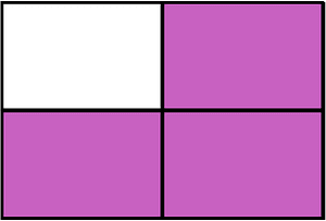 Magenta Rectangle Fraction 3:4