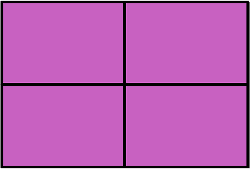 Magenta Rectangle Fraction 4:4