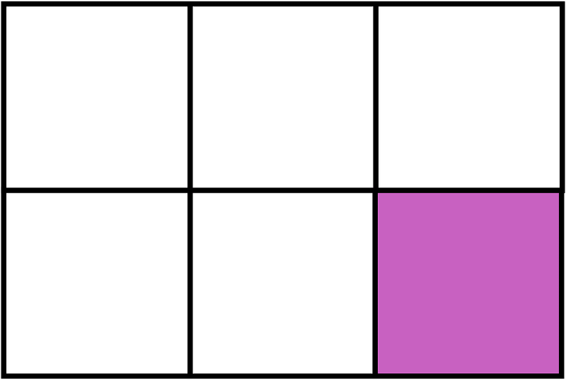 Magenta Rectangle Fraction 1:6