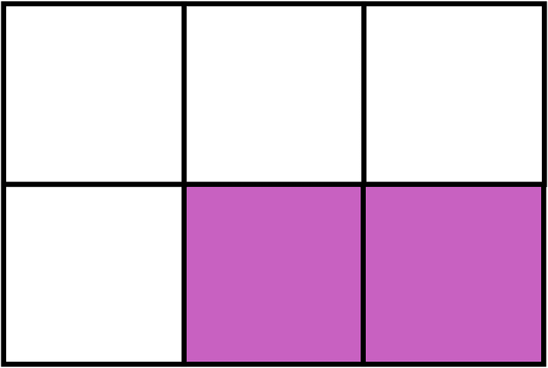 Magenta Rectangle Fraction 2:6