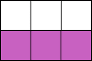 Magenta Rectangle Fraction 3:6