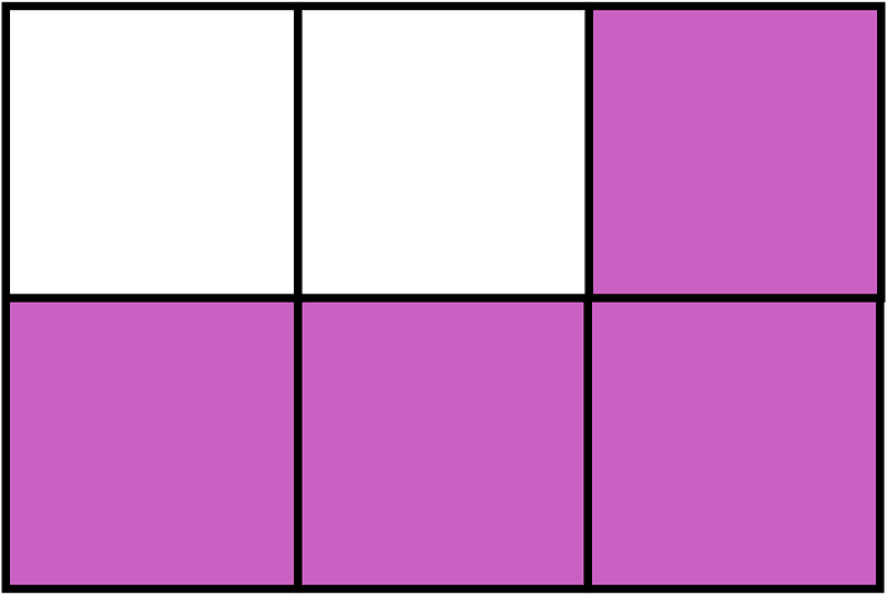 Magenta Rectangle Fraction 4:6