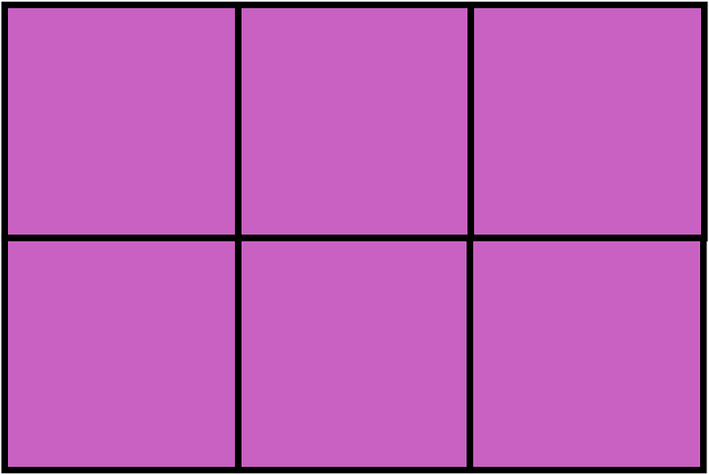 Magenta Rectangle Fraction 6:6