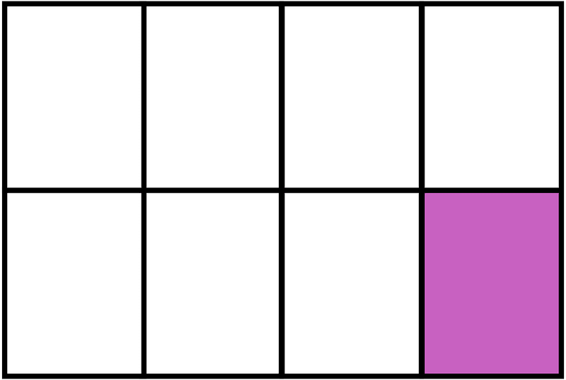 Magenta Rectangle Fraction 1:8