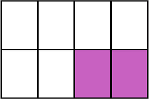 Magenta Rectangle Fraction 2:8