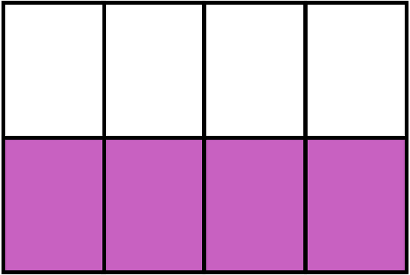 Magenta Rectangle Fraction 4:8