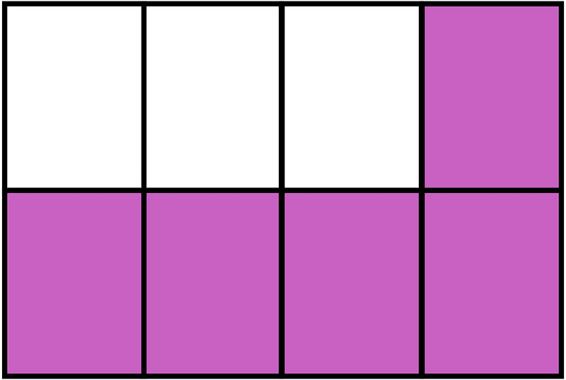 Magenta Rectangle Fraction 5:8