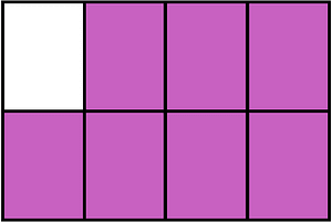 Magenta Rectangle Fraction 7:8