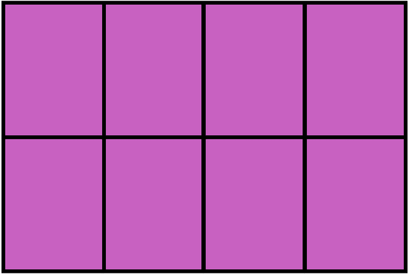 Magenta Rectangle Fraction 8:8