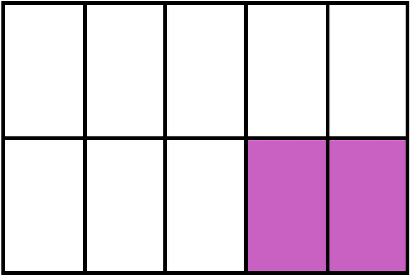 Magenta Rectangle Fraction 2:10