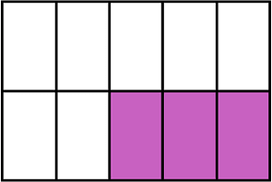 Magenta Rectangle Fraction 3:10