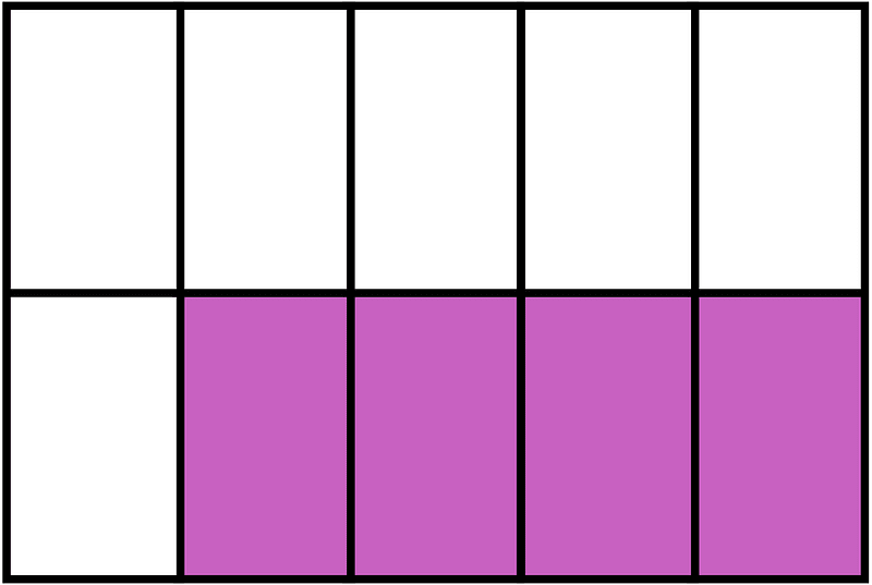 Magenta Rectangle Fraction 4:10