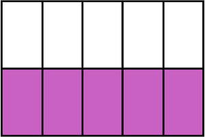 Magenta Rectangle Fraction 5:10