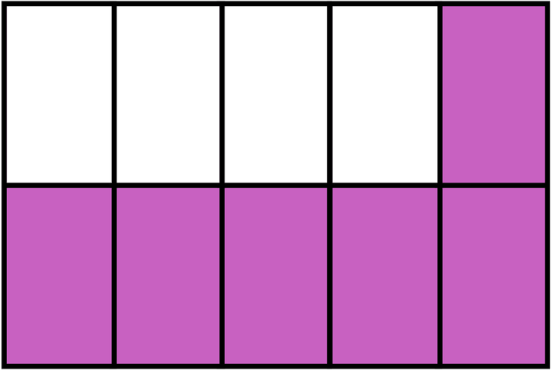 Magenta Rectangle Fraction 6:10