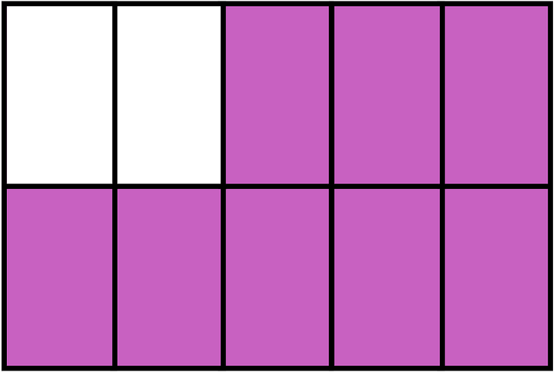 Magenta Rectangle Fraction 8:10