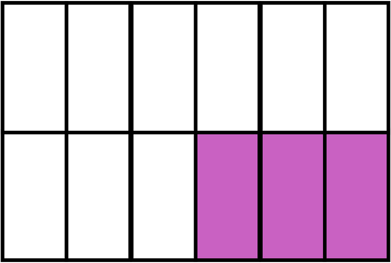 Magenta Rectangle Fraction 3:12
