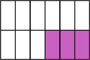 Magenta Rectangle Fraction 3:12