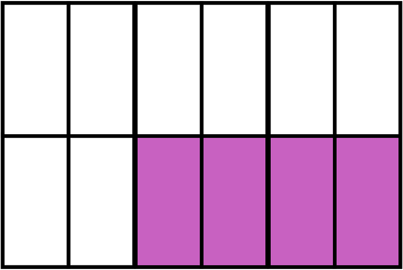 Magenta Rectangle Fraction 4:12