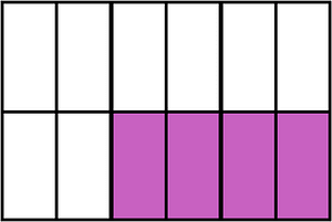 Magenta Rectangle Fraction 4:12