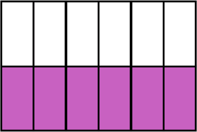 Magenta Rectangle Fraction 6:12