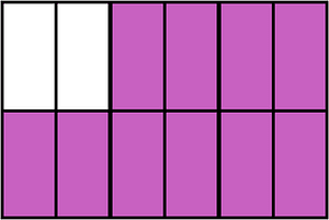 Magenta Rectangle Fraction 10:12
